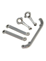 Redcat Racing RER14523 Redcat Racing V2 Steering Arms L/R and V2 Toe Links (Chrome) (1set)