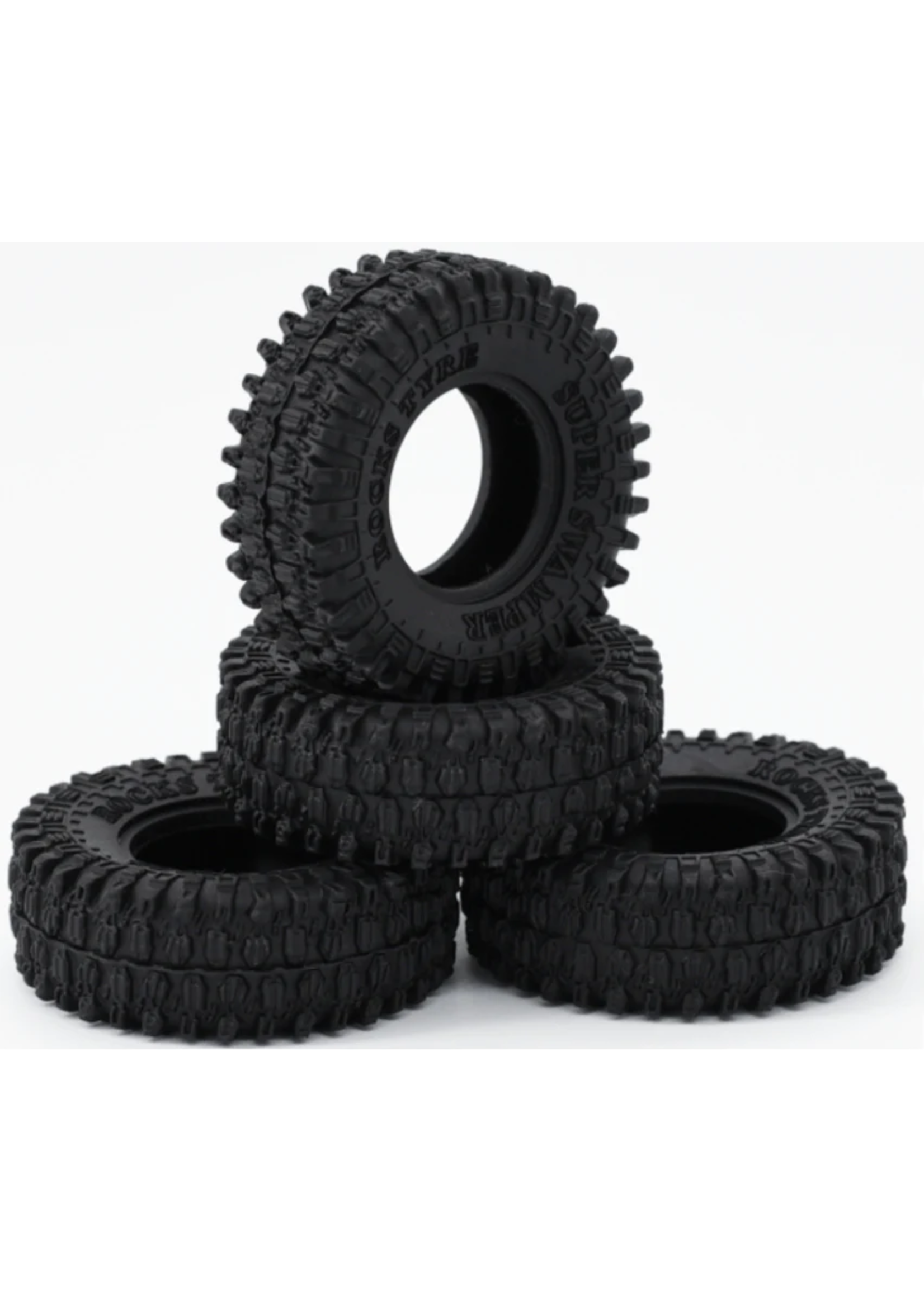 Hobby Details DTSCX24-150 Hobby Details Big 1.0inch C STYLE Micro Tires with Foams 4pcs Set for Axial SCX24 OD:55mm ID:24.5mm Thickness:23mm