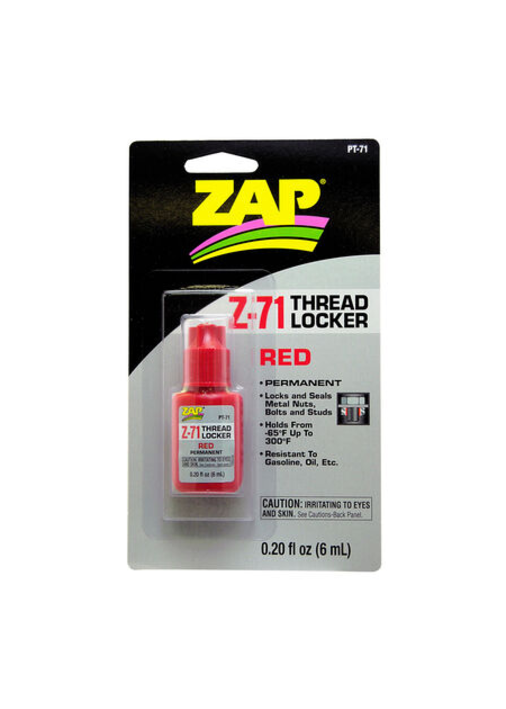 ZAP PAAPT71 ZAP Z 71 Red Thread Lock, .20 oz
