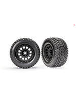 Traxxas TRA7872 Traxxas Tires & wheels, assembled, glued (XRT™ Race black wheels, Gravix™ tires, foam inserts) (left & right) XRT