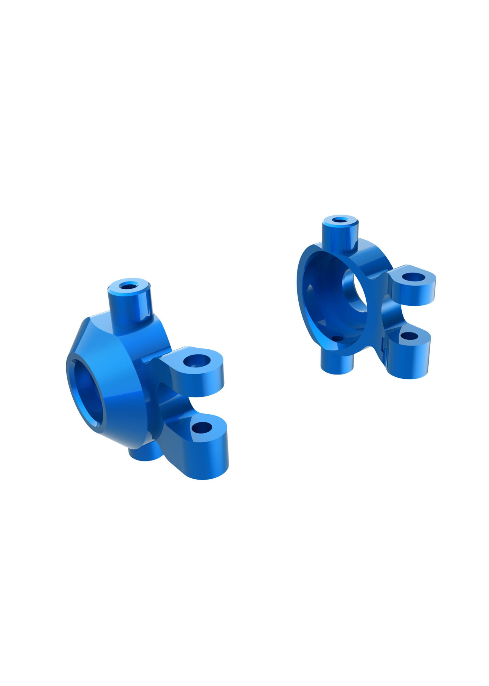 Traxxas TRA9737-BLUE Steering blocks, 6061-T6 aluminum (blue-anodized) (left & right)/ 2.5x12mm BCS (with threadlock) (2)/ 2x6mm SS (with threadlock) (4)