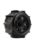Power Hobby PHBPHT2187 Rooster 2.8" Belted Paddle Sand/Snow Tires, Mounted, w/ 12mm, 14mm, 17mm Adapters