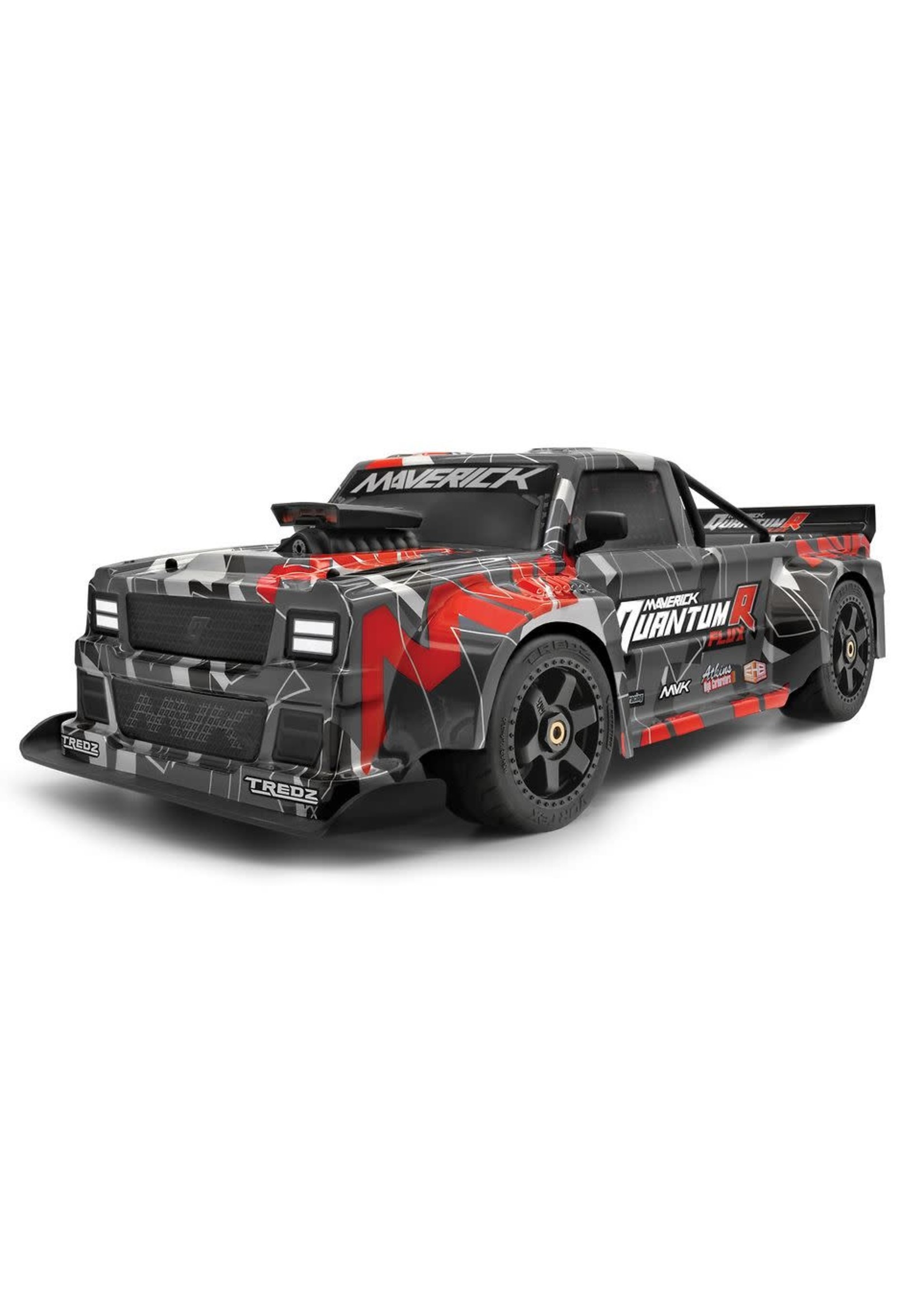 Maverick MVK150313 Maverick QuantumR Flux 4S 1/8 4WD RTR Race Truck - Grey / Red