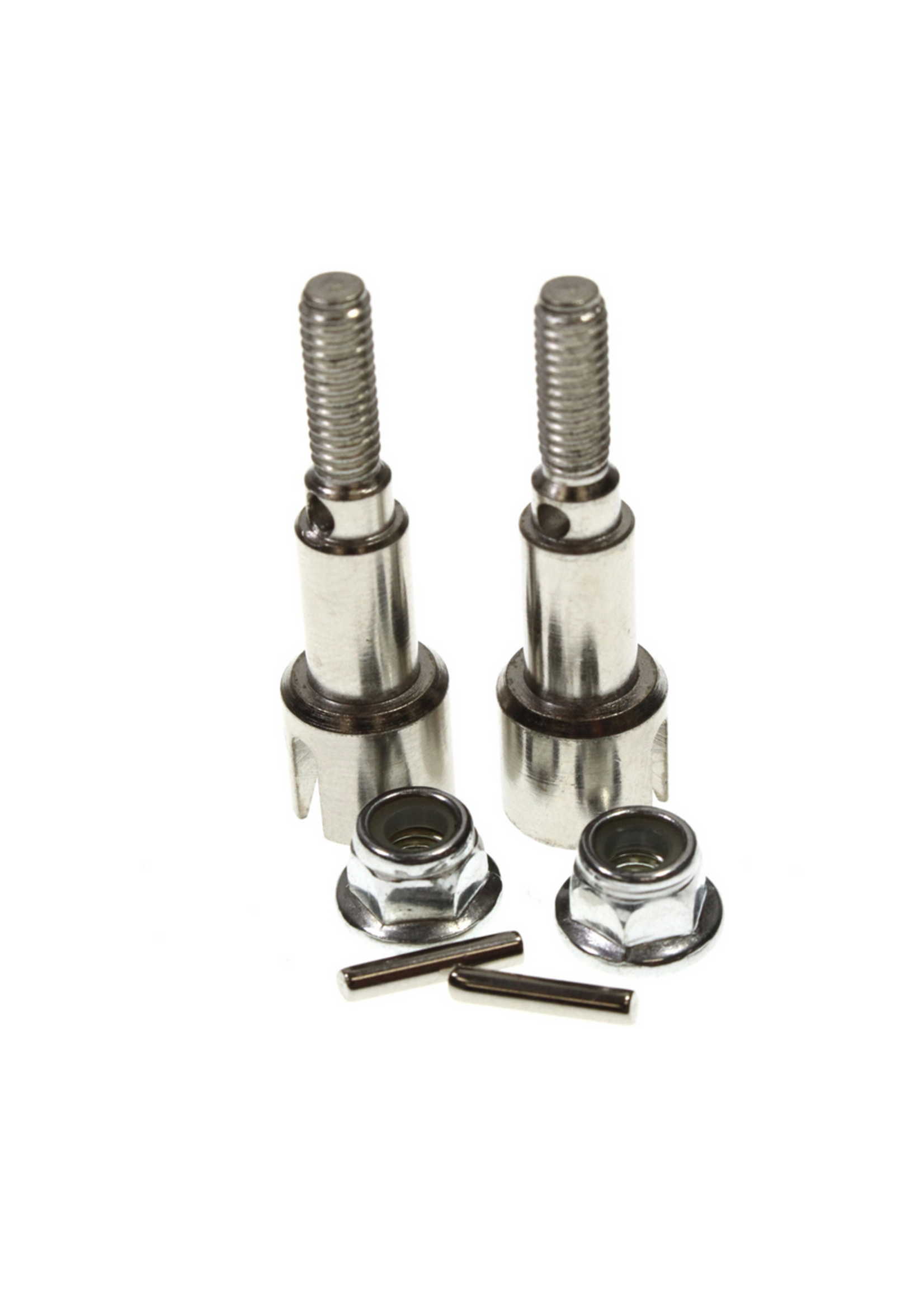 Racers Edge RCE6407 Racers Edge Metal Rear Wheel Shafts & Pins & M4 Lock Nuts for Blackzon Slyder