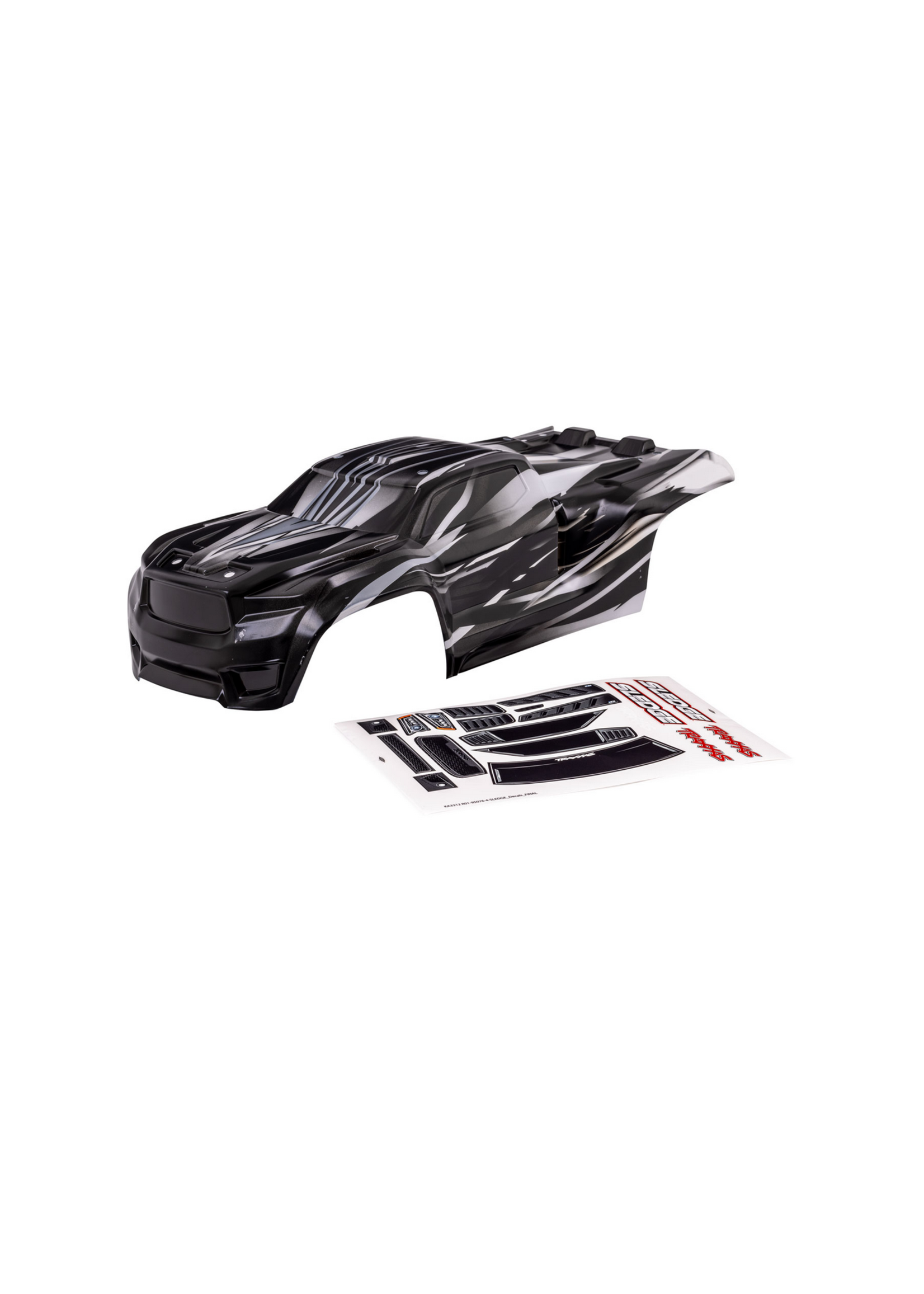 Traxxas TRA9511X Traxxas Body, Sledge®, ProGraphix® (graphics are printed, requires paint & final color application)/ window, grille, lights decal sheet