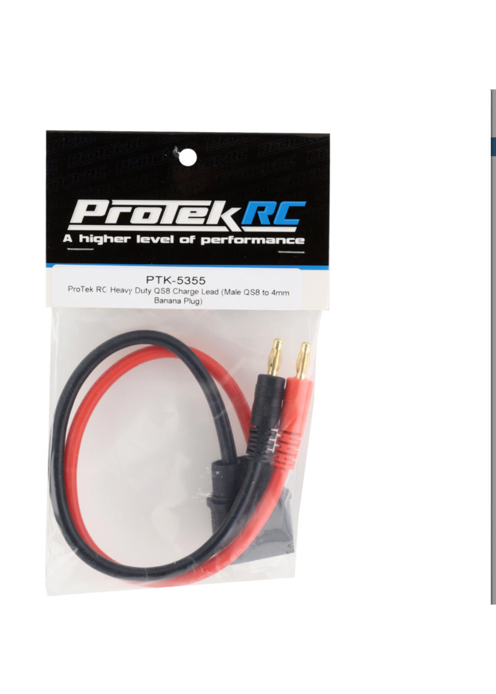 ProTek RC PTK-5355 ProTek Heavy Duty QS8 Charger Lead (Male QS8 to 4mm Banana Plug)