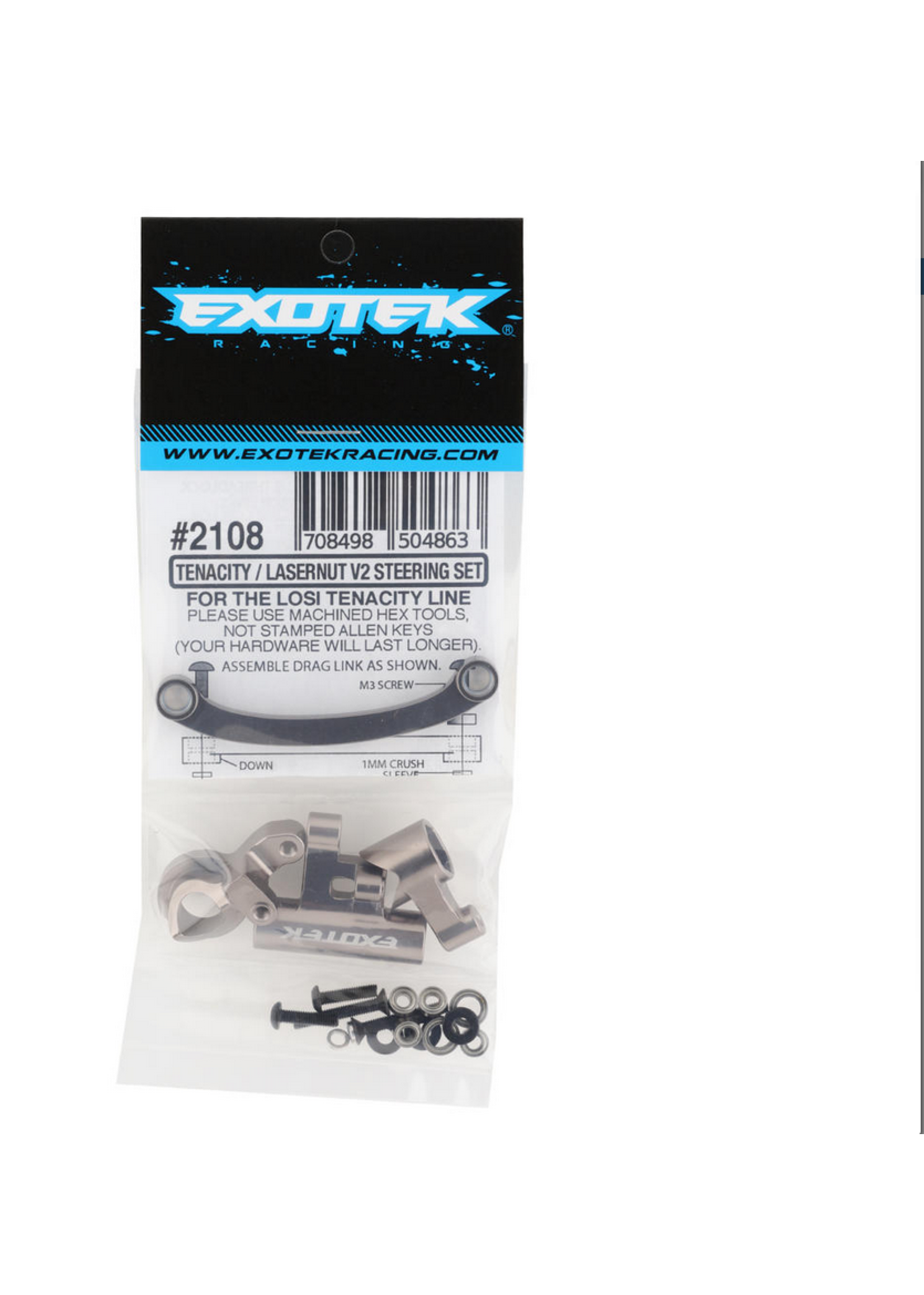 Exotek Racing ETK2108 Exotek Tenacity Lasernut V2 Heavy Duty Steering Set with Bearings