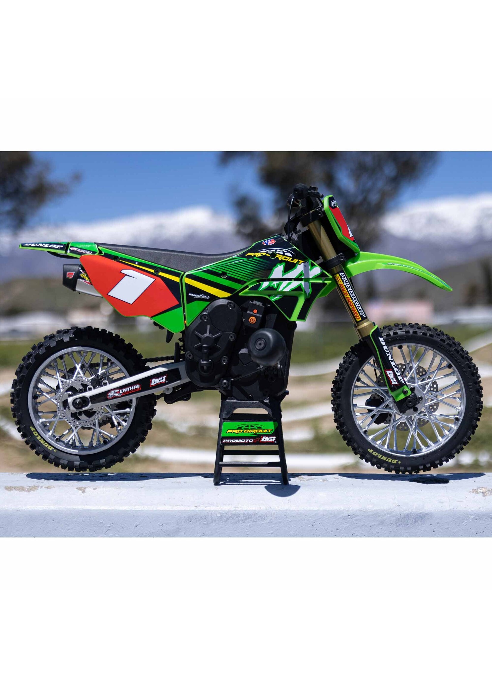 Losi LOS06002 Losi 1/4 Promoto-MX Motorcycle RTR with Battery and Charger, Pro Circuit (Green)