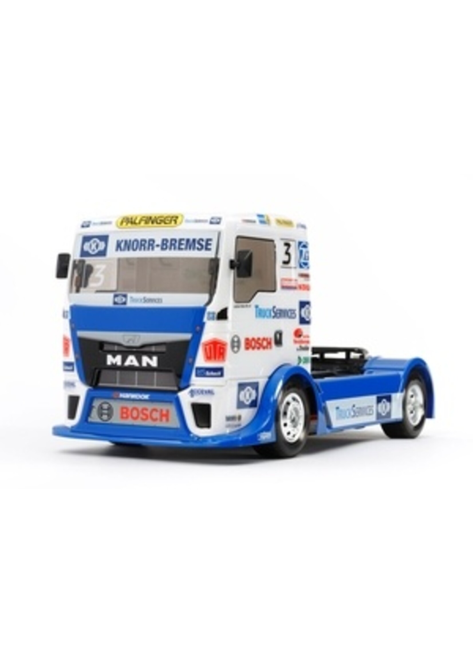 Tamiya TAM58632-A Tamiya 1/10 RC Team Hahn Racing MAN TGS On-Road Kit, with TT-01 Type E Chassis - Includes HobbyWing ESC