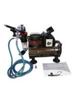 Spaz Stix SZX50000 Spaz Stix Dual Action Gravity Feed Airbrush & Air Compressor Combo