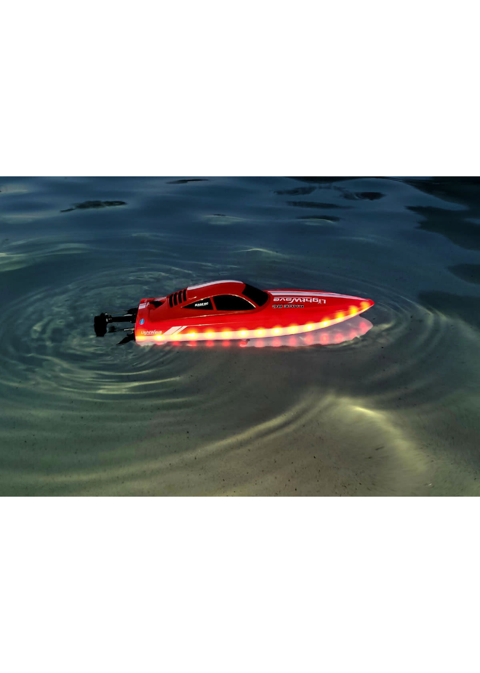 Rage RC RGRB1133 Rage RC LightWave Electric Micro RTR Boat; Red