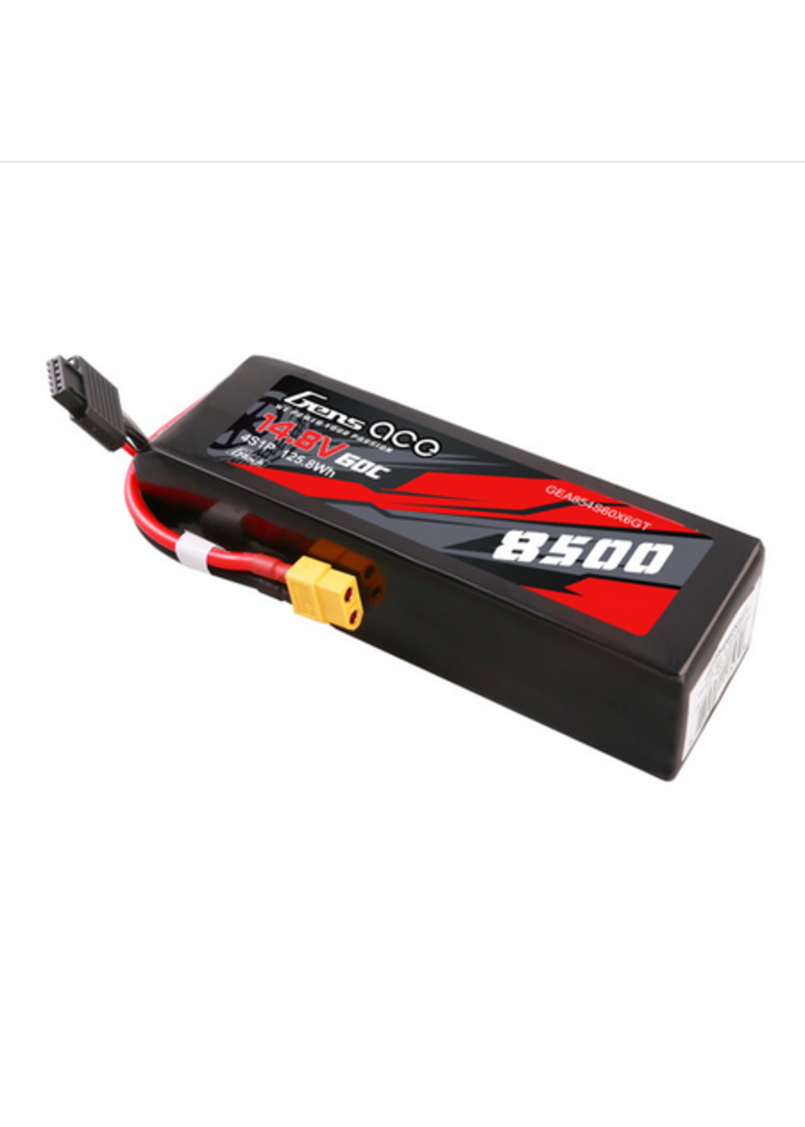 Gens Ace GEA854S60X6GT Gens Ace 14.8V 60C 4S 8500mAh G-tech Lipo Battery Pack with XT60 Plug for Xmaxx 8S Car