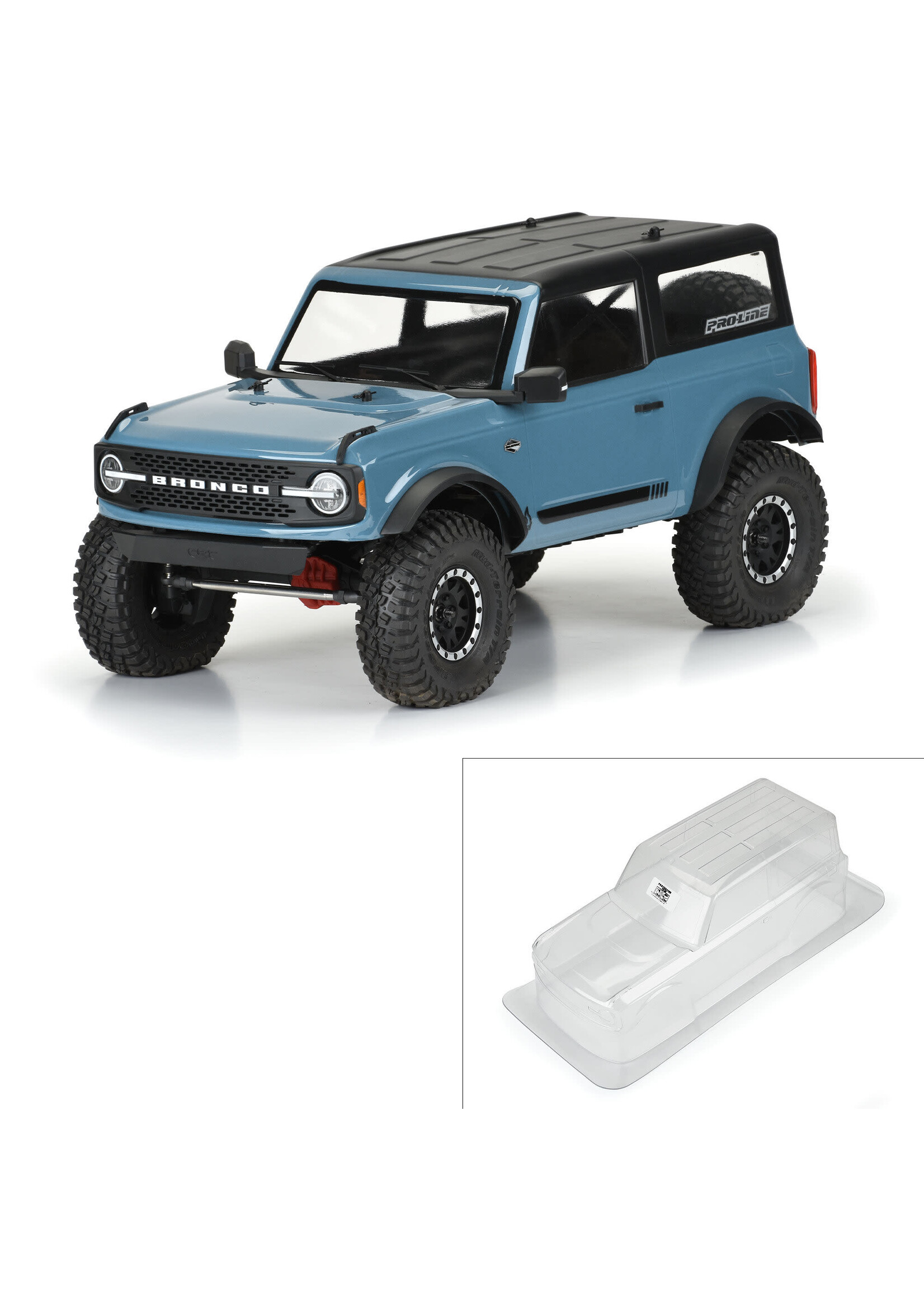 Pro-Line Racing PRO356900 Pro-Line 1/10 2021 Ford Bronco Clear Body Set 11.4" Wheelbase: Crawlers