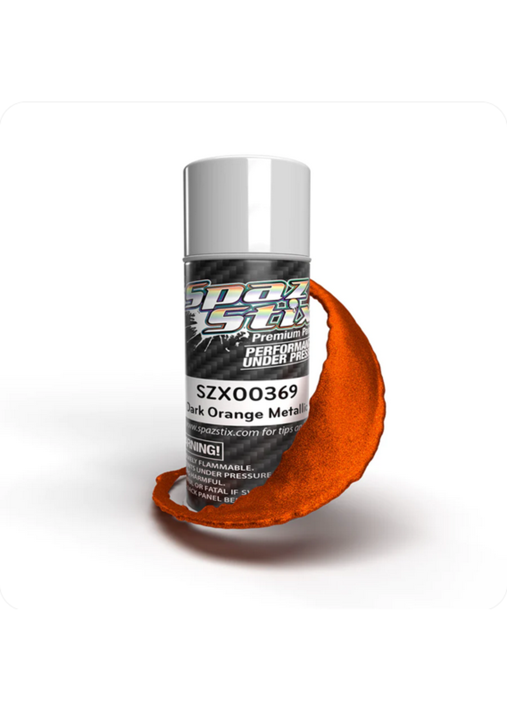 Spaz Stix SZX00369 Spaz Stix Dark Orange Metallic Aerosol Paint, 3.5oz Can