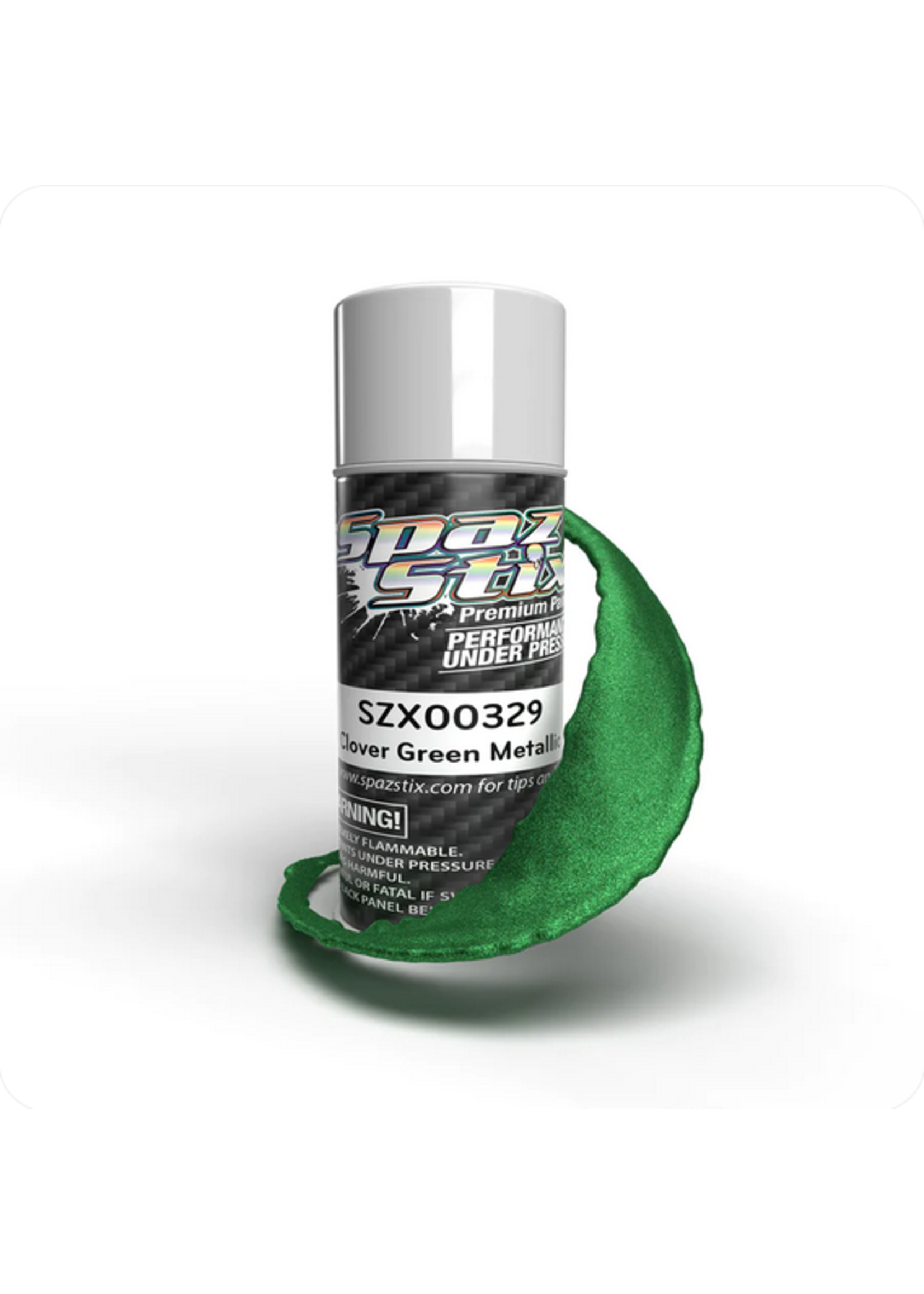 Spaz Stix SZX00329 Spaz Stix Clover Green Metallic Aerosol Paint, 3.5oz Can
