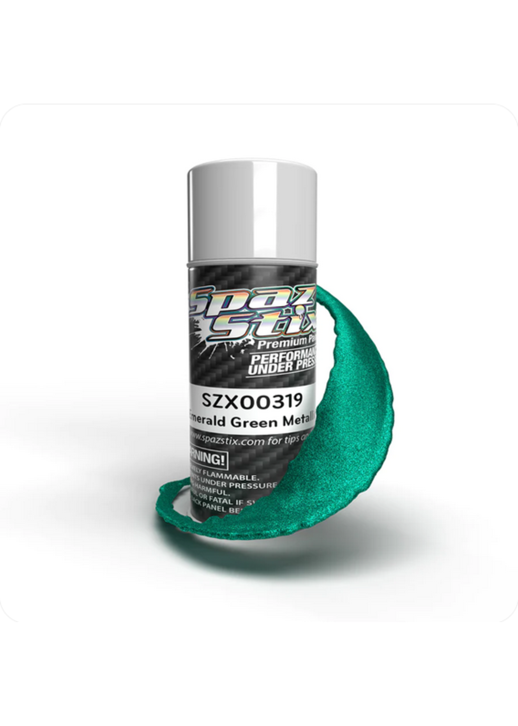 Spaz Stix SZX00319 Spaz Stix Emerald Green Metallic Aerosol Paint, 3.5oz Can