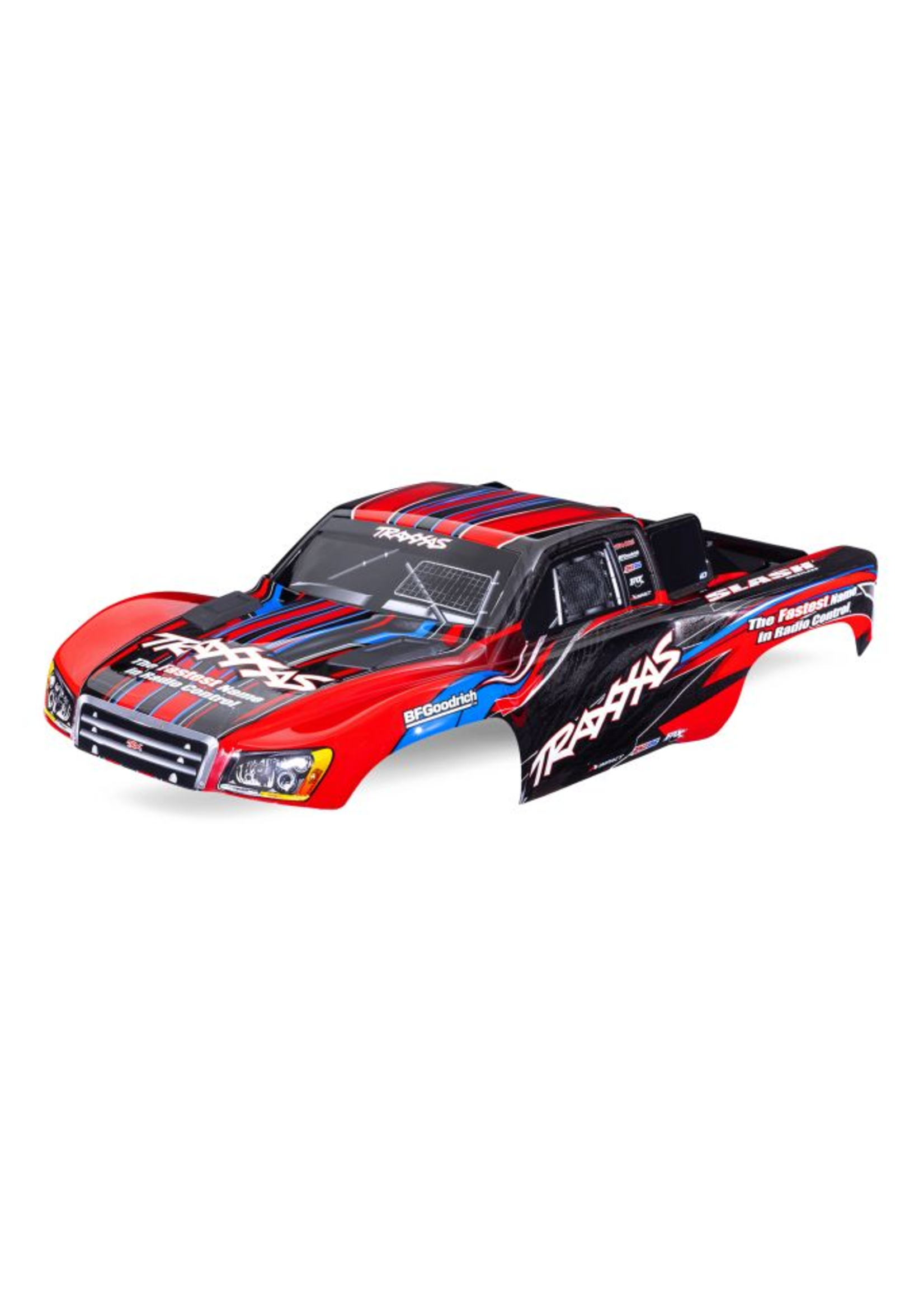 Traxxas TRA5924-RED Body, Slash® 2WD (also fits Slash VXL & Slash 4X4), red (painted, decals applied) (assembled with front & rear latches for clipless mounting)
