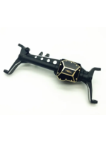 Treal C-02-A4 Treal SCX10 III Axles Front Axle CNC Solid Billet Aluminum 7075 Axle Housing with Brass Diff Cover