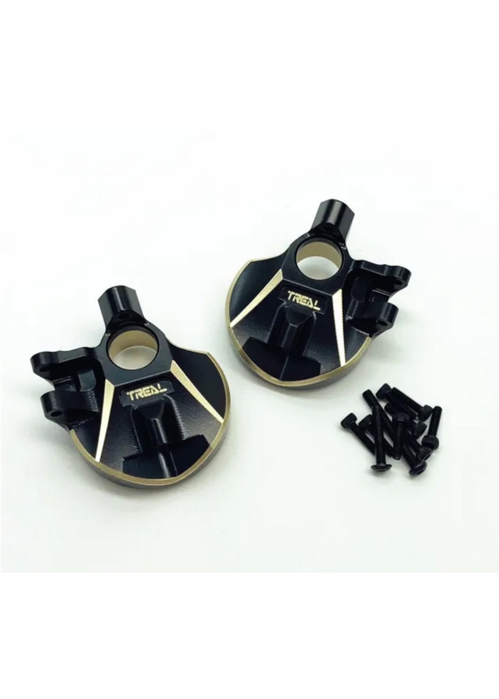 Treal Treal Brass Front Inner Portal Covers Steering Knuckles 93g for Axial Capra UTB/SCX10 III Black-Type A