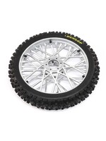 Losi LOS46006 Losi Dunlop MX53 Front Tire Mounted, Chrome: PM-MX