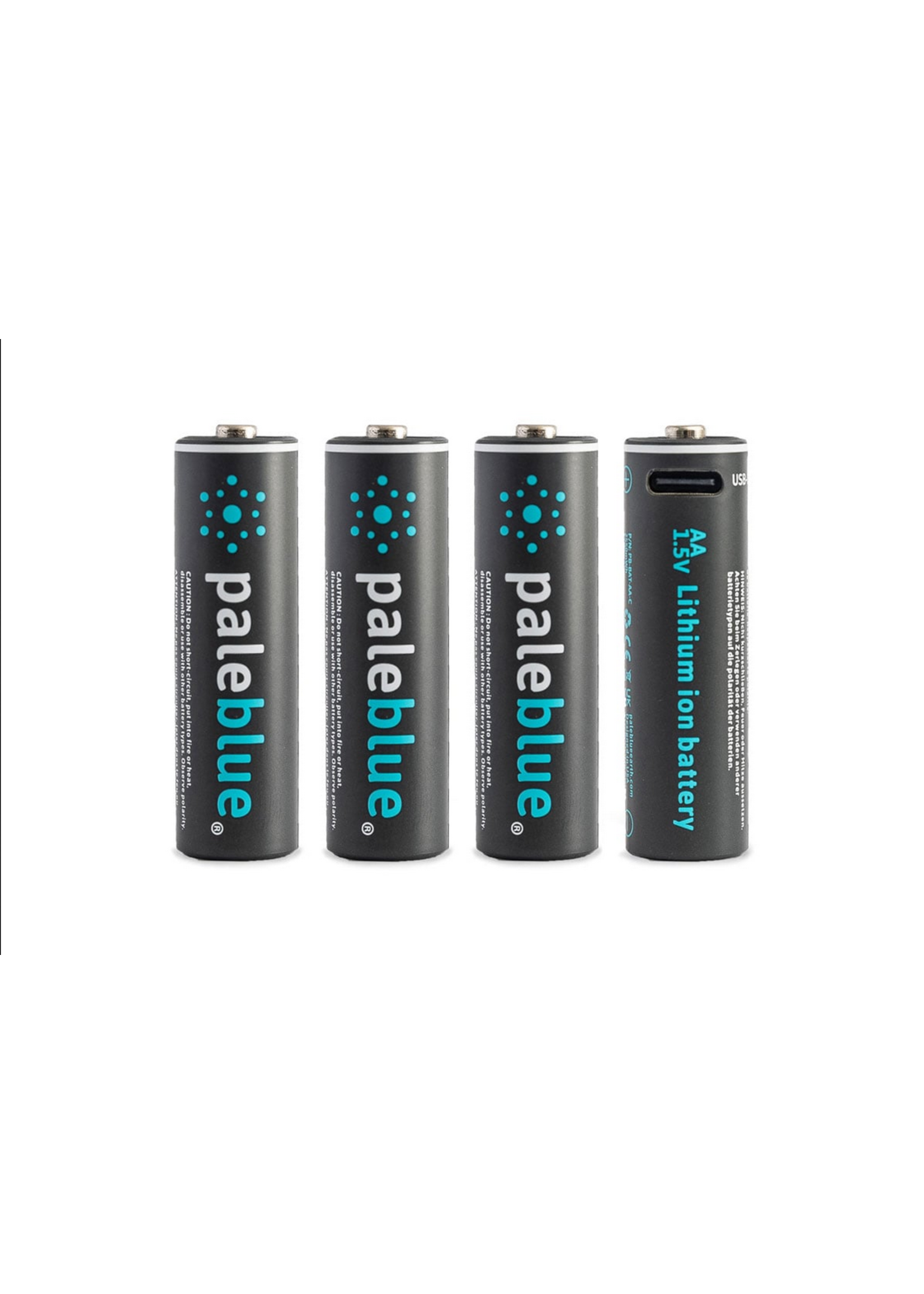 Pale Blue PBLPBAAC  Pale Blue Lithium Ion Rechargeable AA Batteries 4pk