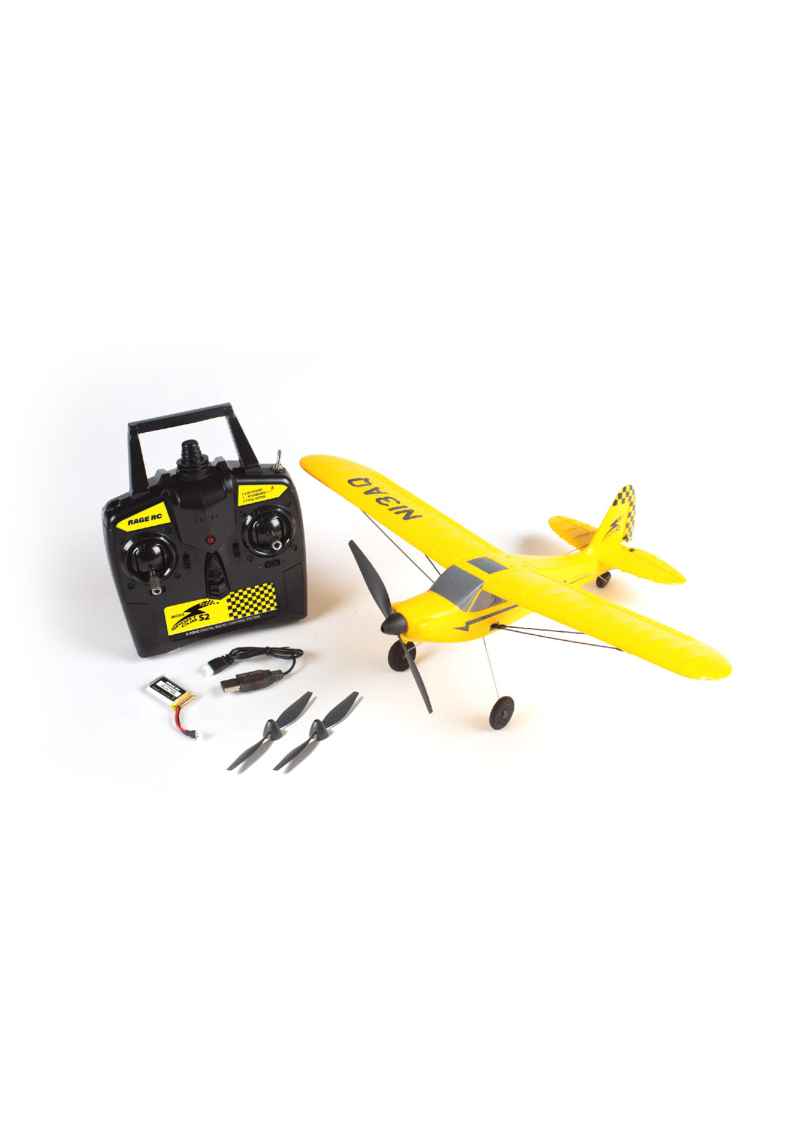 Rage RC RGRA1118 Rage RC Sport Cub 400 Micro 3-Channel RTF Airplane with PASS (Pilot Assist Stability Software) System