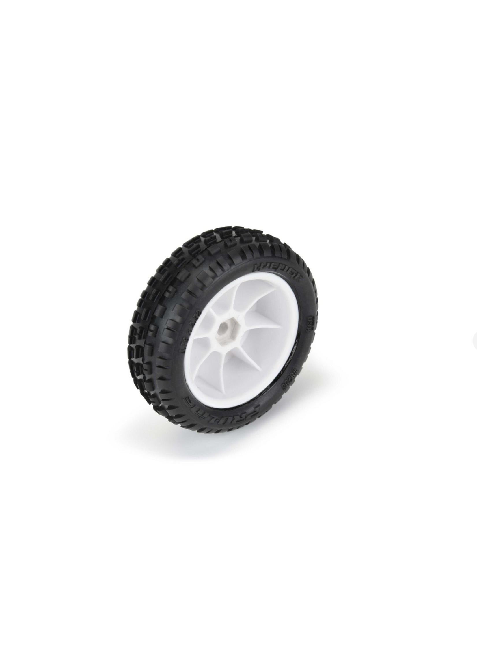 Pro-Line Racing PRO829813 Pro-Line Racing Prism Carpet Tires MTD White Mini-B Front