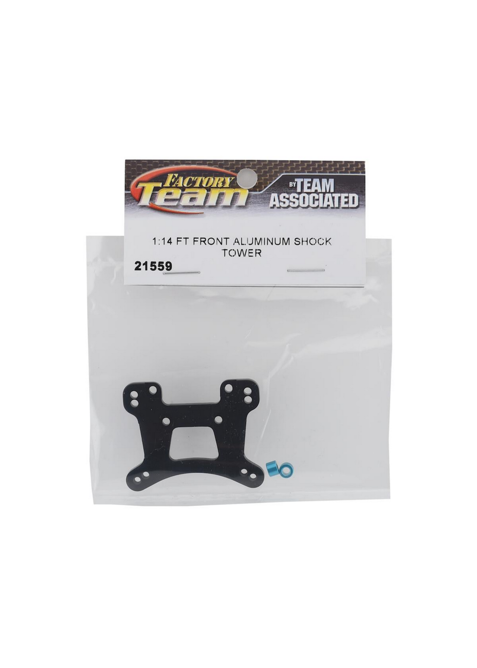 Team Associated ASC21559 Team Associated Factory Team 1:14 Front Shock Tower, Black Aluminum, for Reflex