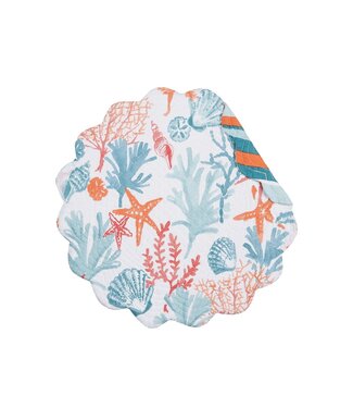 C&F Tangerine Coast Round Placemat
