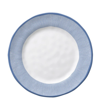 Merritt Seasucker Sea Salad Plate Stripe
