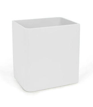 Kassatex Lacca Waste Basket White Bath Acc