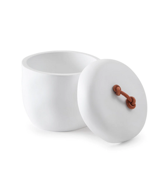 Kassatex Montecito Cotton Jar Bath Acc White