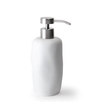 Kassatex Montecito Lotion Dispenser Bath Acc White