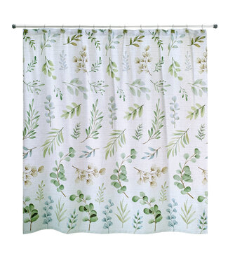 Avanti Linen Ombre Leaves Shower Curtain
