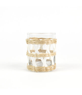8 Oak Lane White Rattan Old Fashioned Glass - 12 oz.