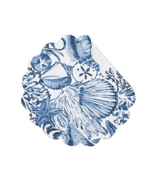 C&F Blue Coast Shells Round Placemat