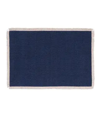 C&F Fringed Vintage Indigo Placemat