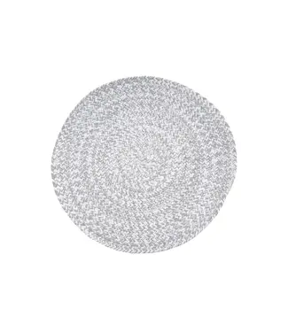 C&F Grey & White Braided Placemat