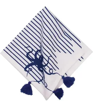 C&F Indigo Octopus Napkin