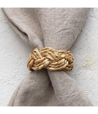 Creative Co-op 2" Round Braided Seagrass Napkin Rings