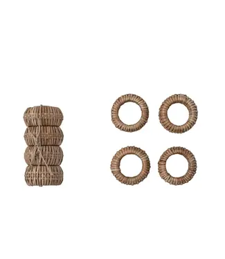Creative Co-op Hand-Woven Rattan Napkin Rings