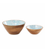 uma home Light Blue Mango Wood Handmade Nesting Decorative Bowl (Small)