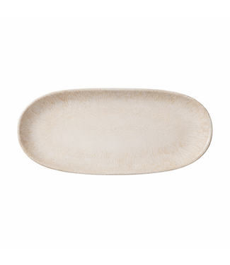 Merritt Reactive Beige Oval Appetizer Tray