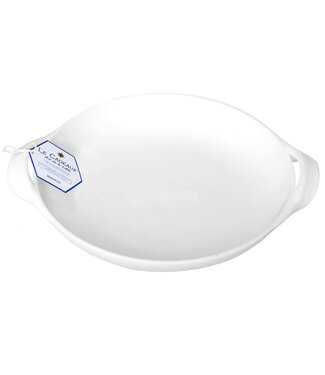 Le Cadeaux Bistro Bianco Two Handled Oval Platter 15"