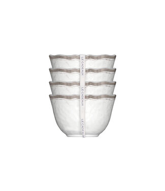 Le Cadeaux Rustica Antique White Dessert Bowls Set of 4