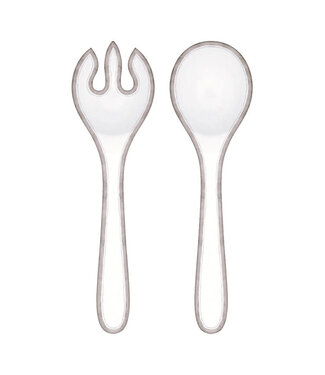 Le Cadeaux Rustica Antique White Salad Serving Set