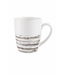 Home Essentials & Beyond Black Brush Design Ceramic Mug White & Black
