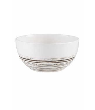 Home Essentials & Beyond Black Brush designed Ceramic Bowl