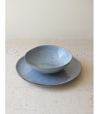 Kalalou Cloud Blue Ceramic Dinner Plates