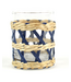 8 Oak Lane Navy Rattan Old Fashioned Glass